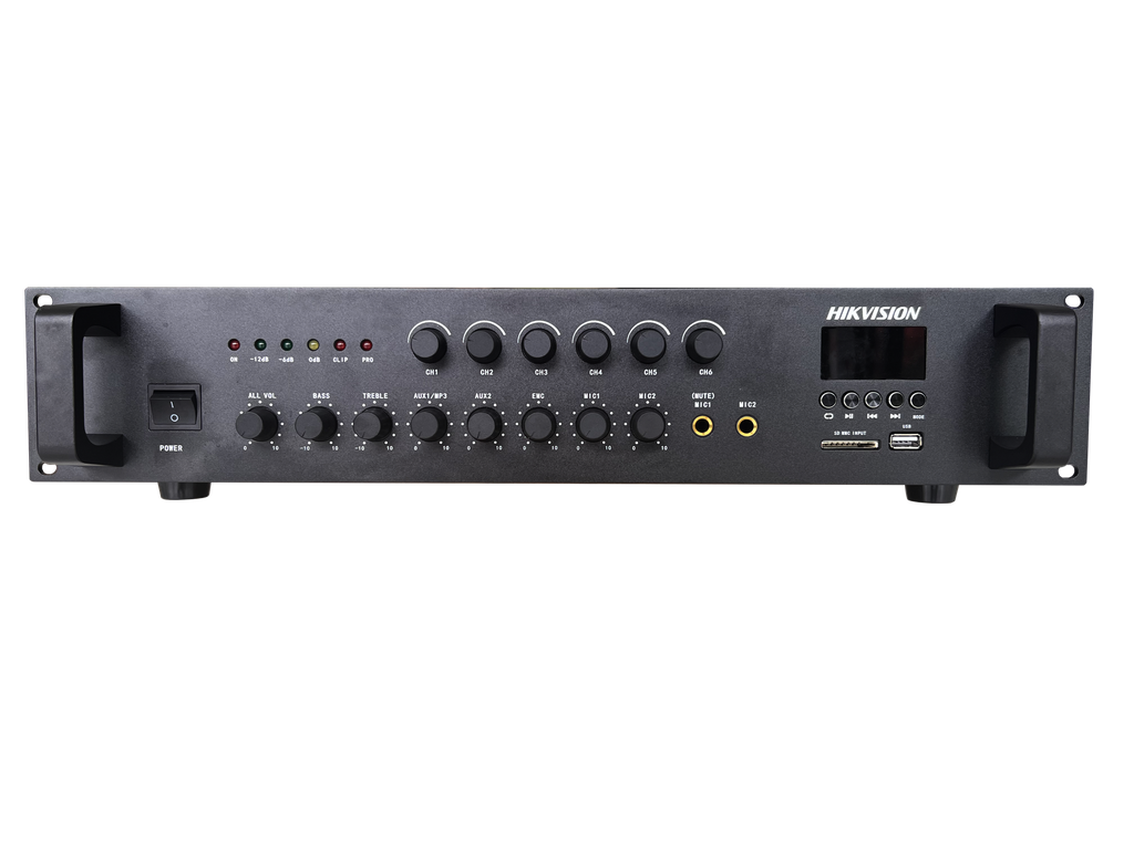 [DS-QAE0A120G1-VB6] Hikvision 120W 6-Zone Analog Amplifier